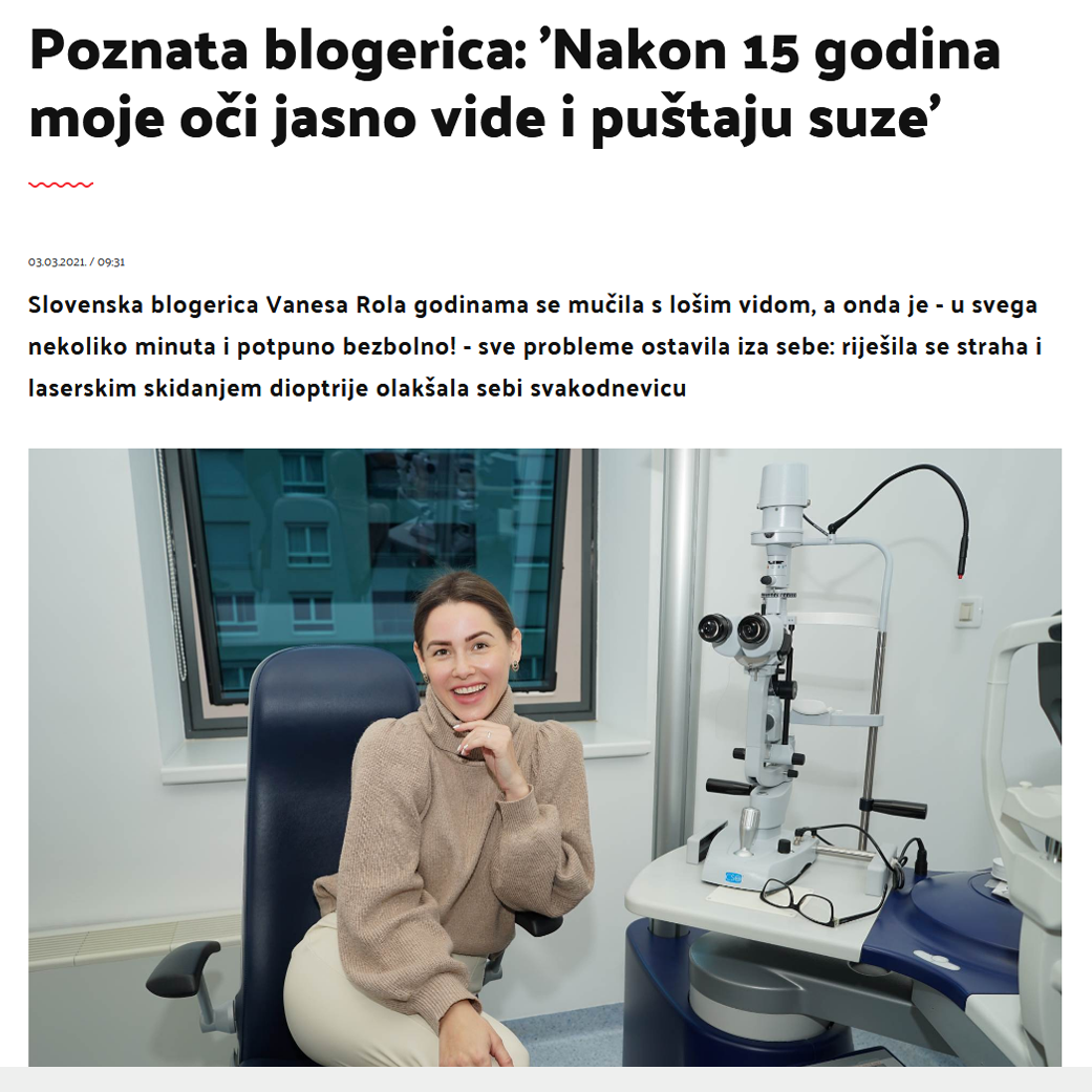 Nakon 15 godina moje oči jasno vide i puštaju suze (Story.hr)